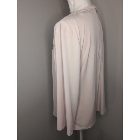 Karl Lagerfeld Paris coquette feminine pink bow blouse XL - Picture 3 of 10